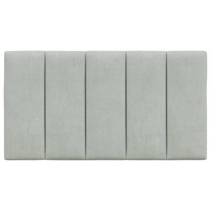 Kopfteil-Kissen "Hanko" Hellgrau 90 cm Samt