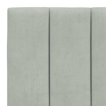 Kopfteil-Kissen "Hanko" Hellgrau 90 cm Samt
