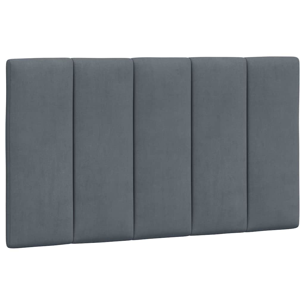 Kopfteil-Kissen "Hanko" Dunkelgrau 90 cm Samt