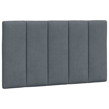 Kopfteil-Kissen "Hanko" Dunkelgrau 90 cm Samt