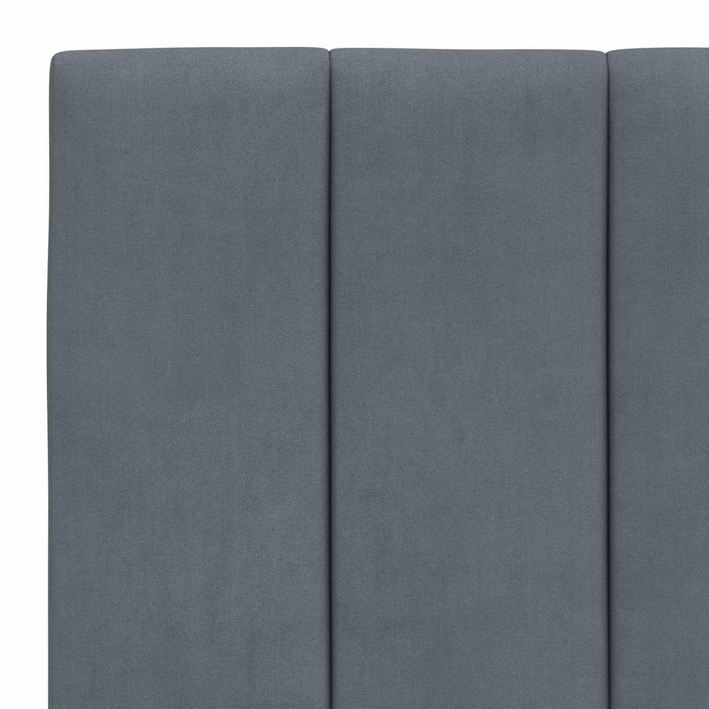 Kopfteil-Kissen "Hanko" Dunkelgrau 90 cm Samt