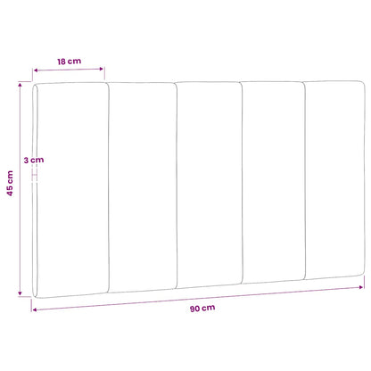 Kopfteil-Kissen "Hanko" Dunkelgrau 90 cm Samt