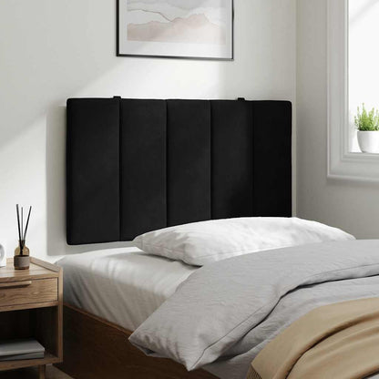 Kopfteil-Kissen "Hanko" Schwarz 90 cm Samt