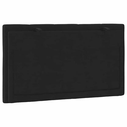Kopfteil-Kissen "Hanko" Schwarz 90 cm Samt