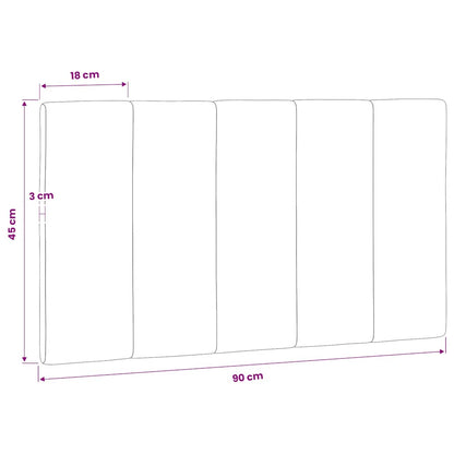 Kopfteil-Kissen "Hanko" Rosa 90 cm Samt