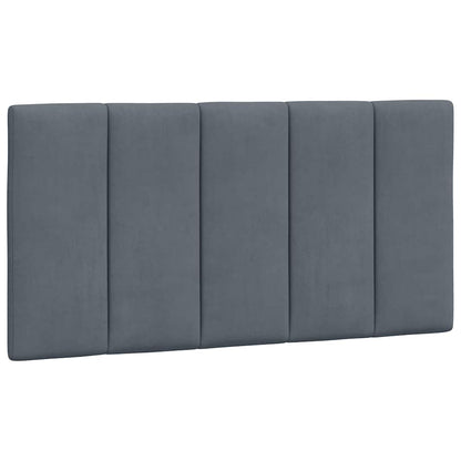 Kopfteil-Kissen "Hanko" Dunkelgrau 100 cm Samt