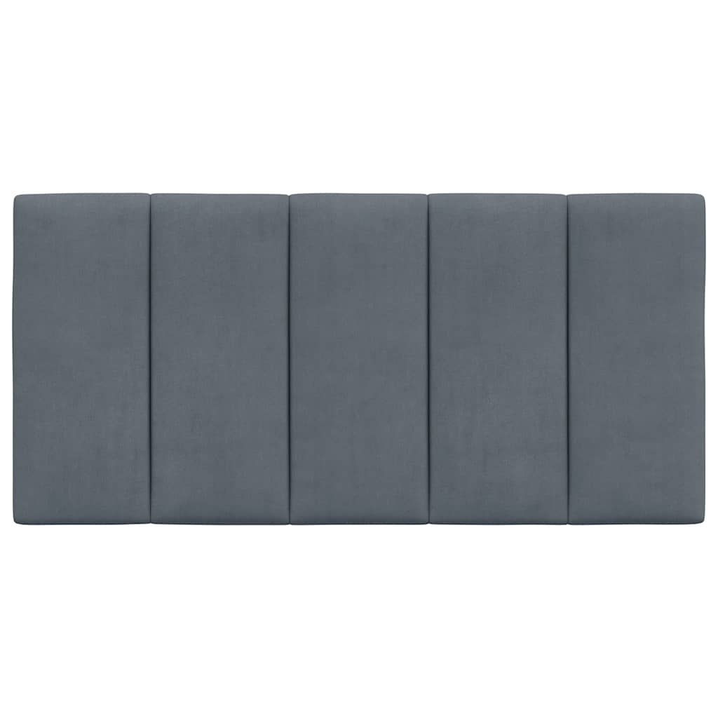 Kopfteil-Kissen "Hanko" Dunkelgrau 100 cm Samt