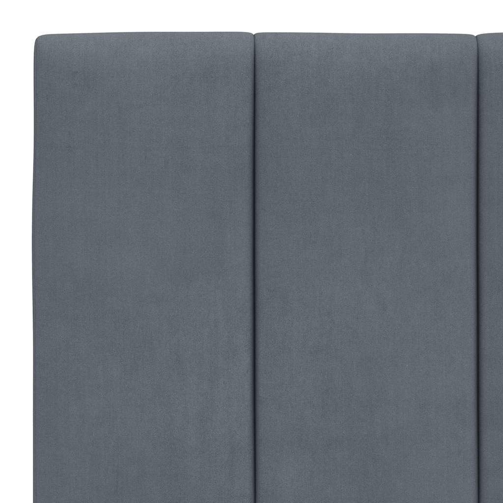 Kopfteil-Kissen "Hanko" Dunkelgrau 100 cm Samt