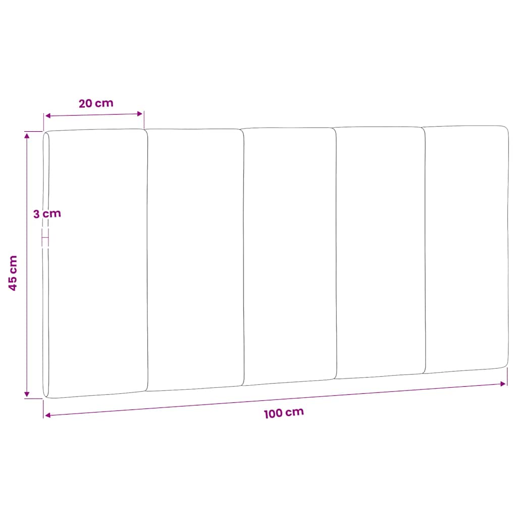 Kopfteil-Kissen "Hanko" Dunkelgrau 100 cm Samt