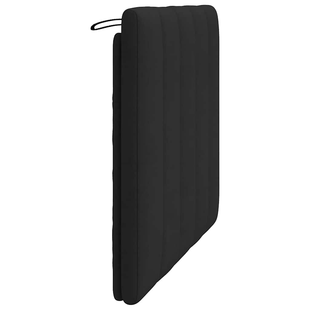 Kopfteil-Kissen "Hanko" Schwarz 100 cm Samt