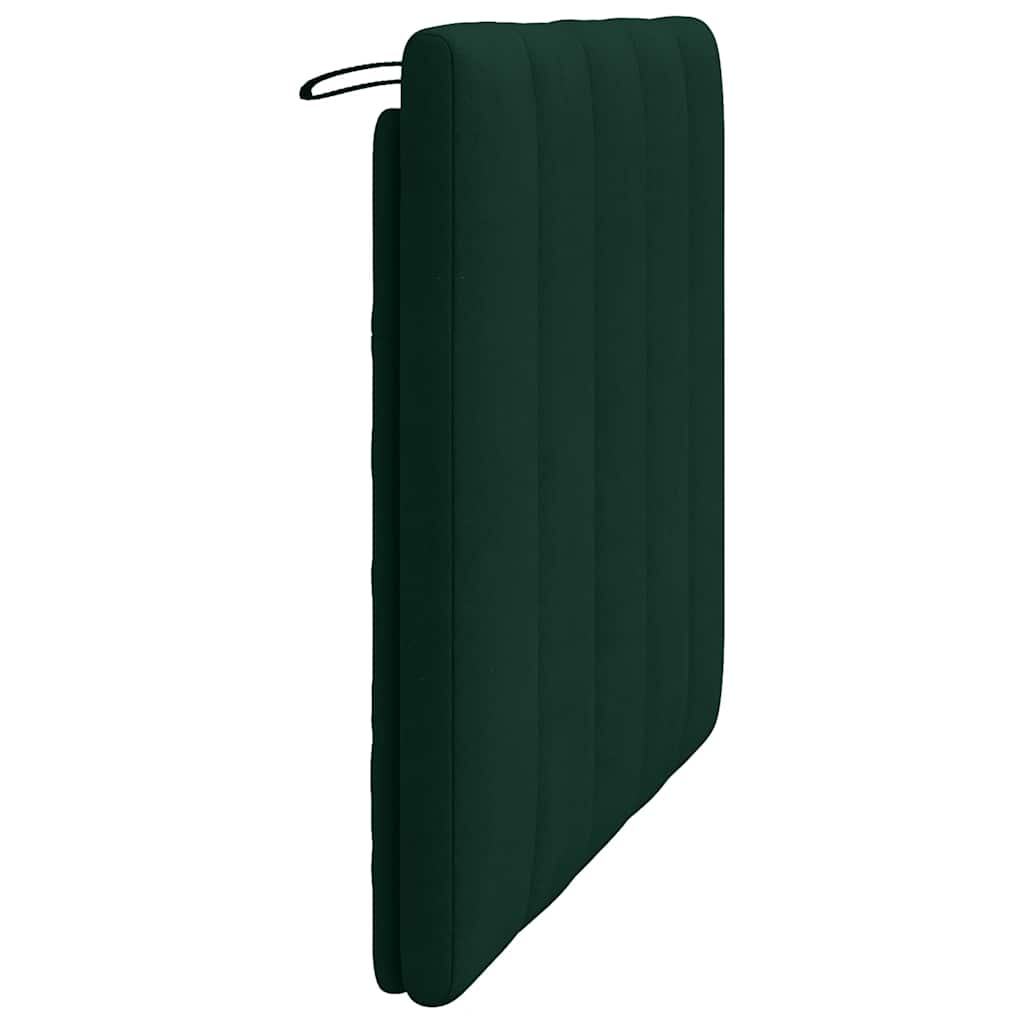 Kopfteil-Kissen "Hanko" Dunkelgrün 100 cm Samt