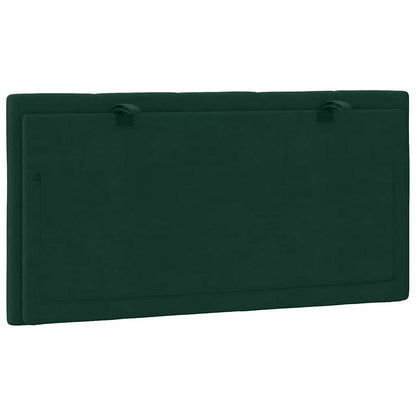 Kopfteil-Kissen "Hanko" Dunkelgrün 100 cm Samt