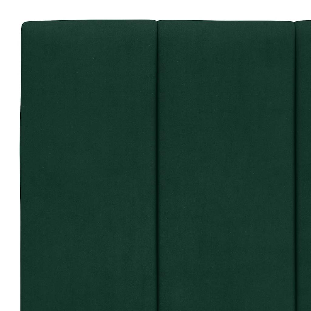 Kopfteil-Kissen "Hanko" Dunkelgrün 100 cm Samt