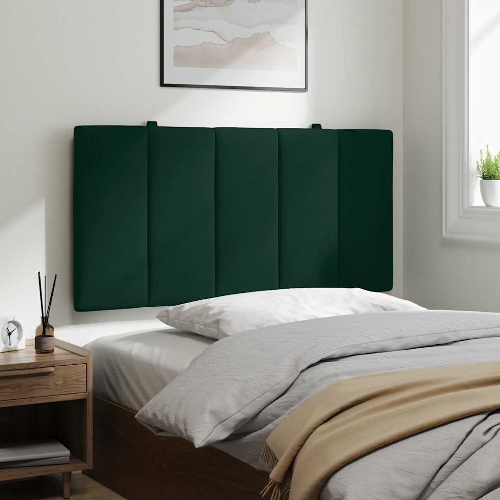 Kopfteil-Kissen "Hanko" Dunkelgrün 100 cm Samt