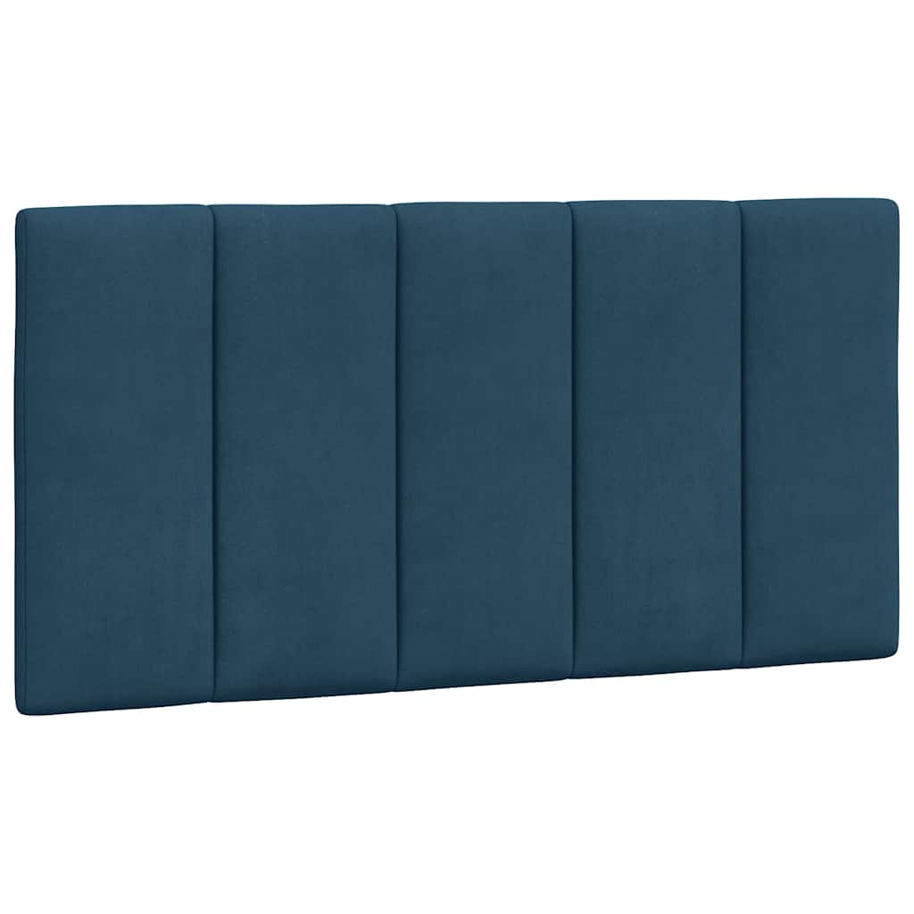 Kopfteil-Kissen "Hanko" Blau 100 cm Samt