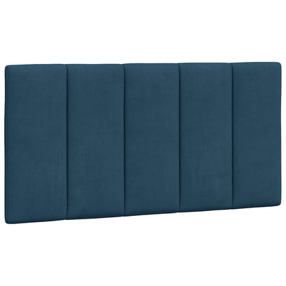 Kopfteil-Kissen "Hanko" Blau 100 cm Samt