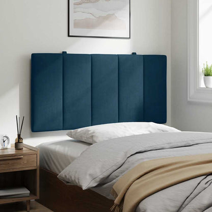 Kopfteil-Kissen "Hanko" Blau 100 cm Samt
