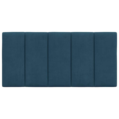 Kopfteil-Kissen "Hanko" Blau 100 cm Samt
