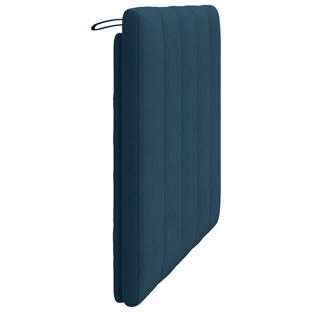 Kopfteil-Kissen "Hanko" Blau 100 cm Samt