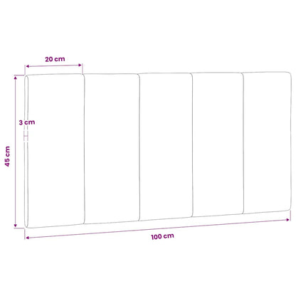 Kopfteil-Kissen "Hanko" Rosa 100 cm Samt