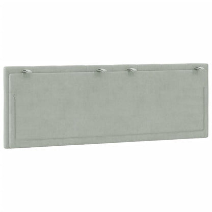 Kopfteil-Kissen "Hanko" Hellgrau 120 cm Samt