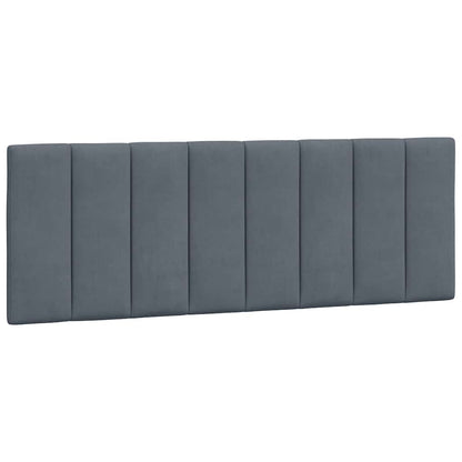 Kopfteil-Kissen "Hanko" Dunkelgrau 120 cm Samt