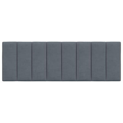 Kopfteil-Kissen "Hanko" Dunkelgrau 120 cm Samt