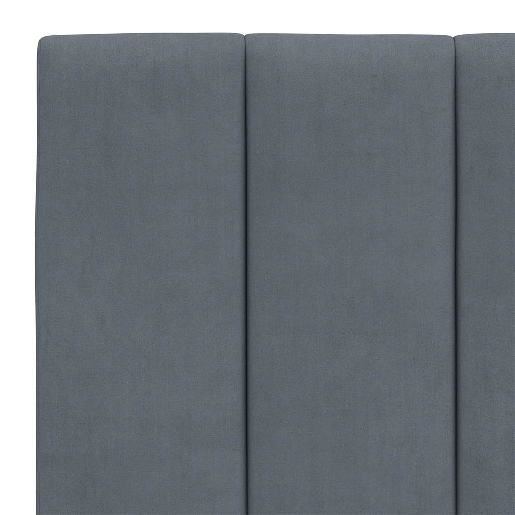 Kopfteil-Kissen "Hanko" Dunkelgrau 120 cm Samt
