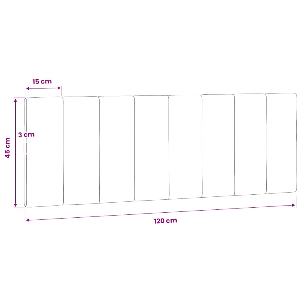 Kopfteil-Kissen "Hanko" Dunkelgrau 120 cm Samt