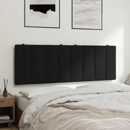 Kopfteil-Kissen "Hanko" Schwarz 120 cm Samt