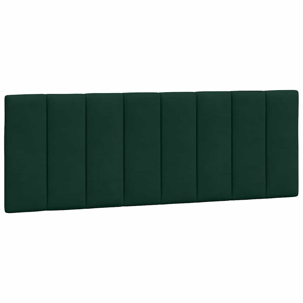 Kopfteil-Kissen "Hanko" Dunkelgrün 120 cm Samt