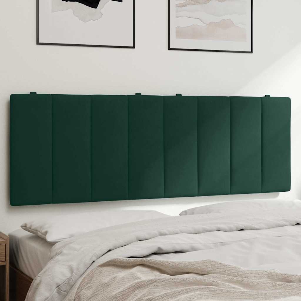 Kopfteil-Kissen "Hanko" Dunkelgrün 120 cm Samt