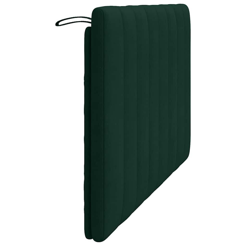 Kopfteil-Kissen "Hanko" Dunkelgrün 120 cm Samt
