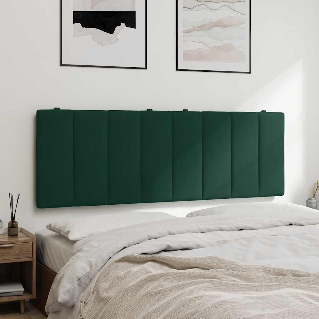 Kopfteil-Kissen "Hanko" Dunkelgrün 120 cm Samt