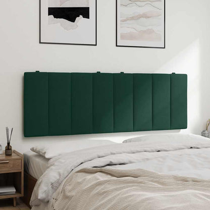 Kopfteil-Kissen "Hanko" Dunkelgrün 120 cm Samt