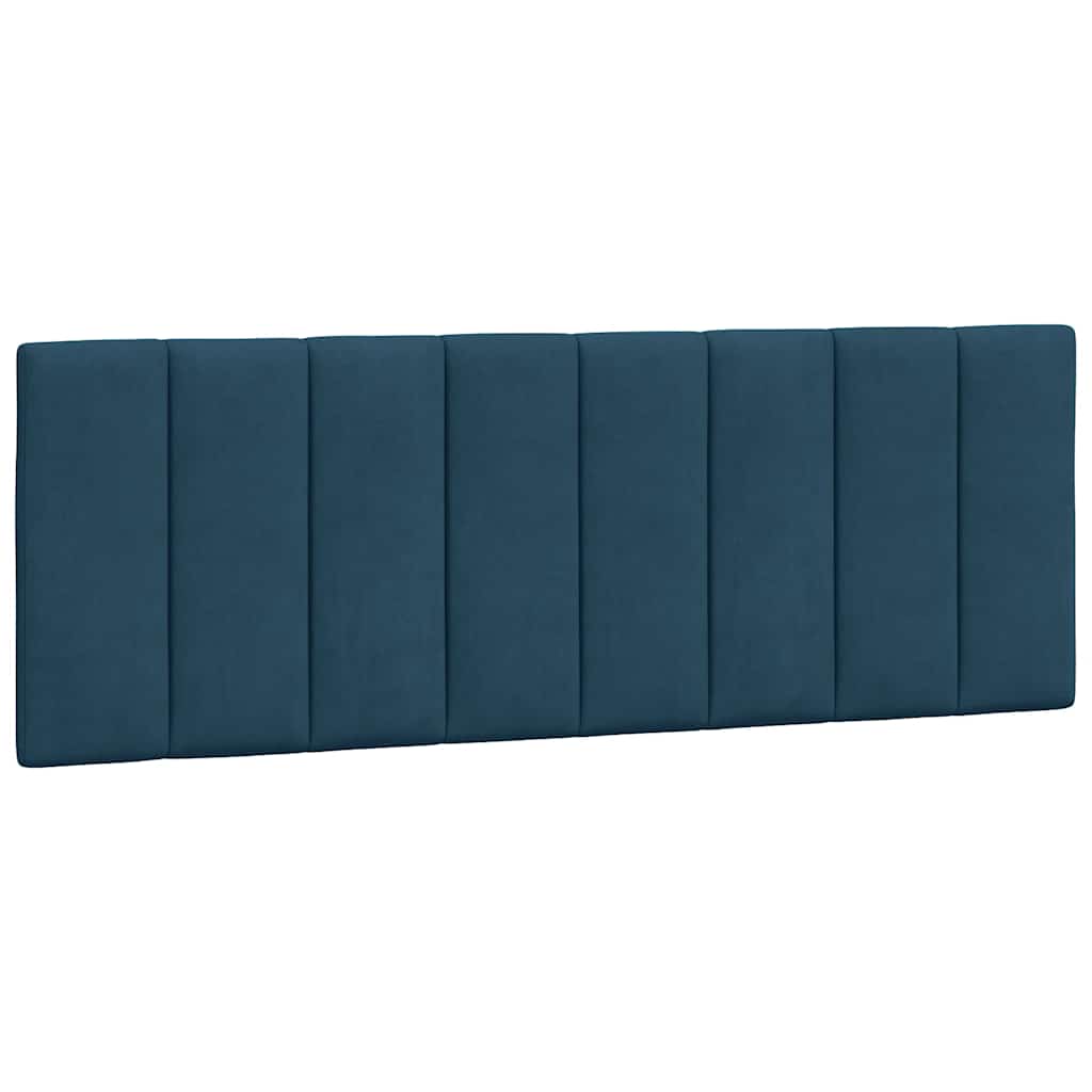 Kopfteil-Kissen "Hanko" Blau 120 cm Samt