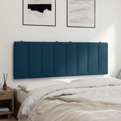 Kopfteil-Kissen "Hanko" Blau 120 cm Samt