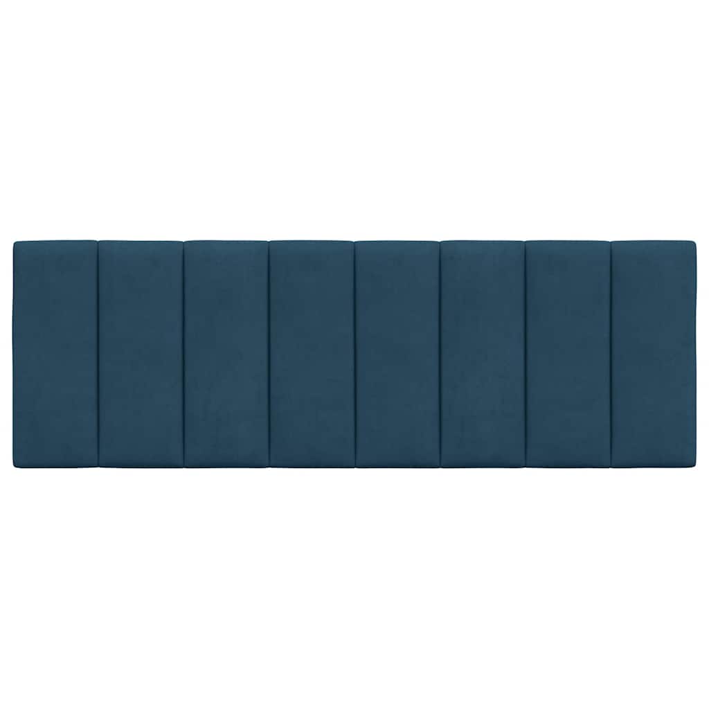 Kopfteil-Kissen "Hanko" Blau 120 cm Samt