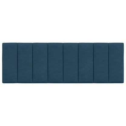 Kopfteil-Kissen "Hanko" Blau 120 cm Samt
