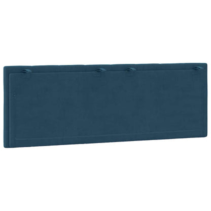 Kopfteil-Kissen "Hanko" Blau 120 cm Samt