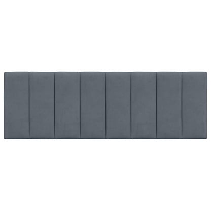 Kopfteil-Kissen "Hanko" Dunkelgrau 140 cm Samt