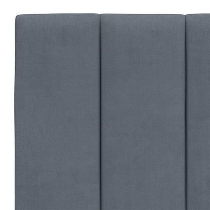 Kopfteil-Kissen "Hanko" Dunkelgrau 140 cm Samt