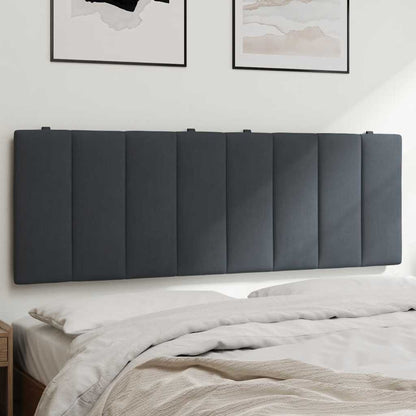Kopfteil-Kissen "Hanko" Dunkelgrau 140 cm Samt