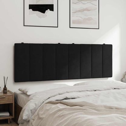 Kopfteil-Kissen "Hanko" Schwarz 140 cm Samt