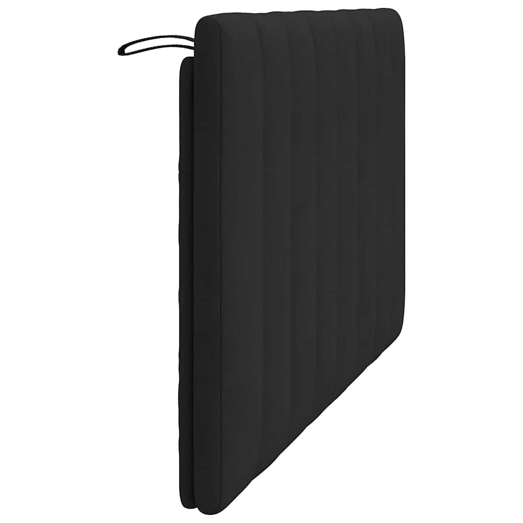 Kopfteil-Kissen "Hanko" Schwarz 140 cm Samt