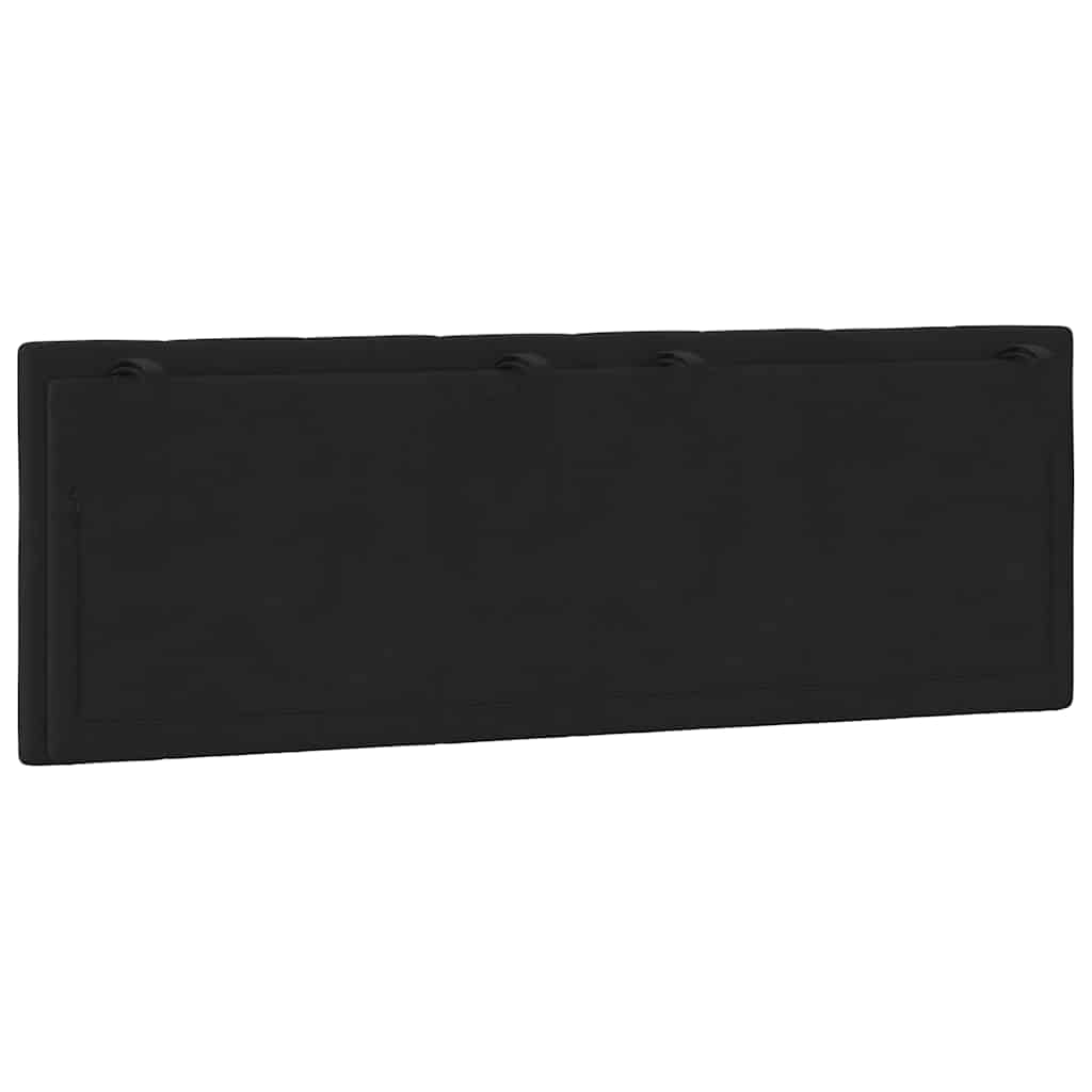 Kopfteil-Kissen "Hanko" Schwarz 140 cm Samt