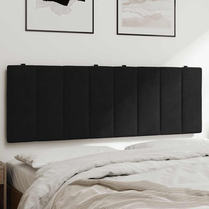 Kopfteil-Kissen "Hanko" Schwarz 140 cm Samt