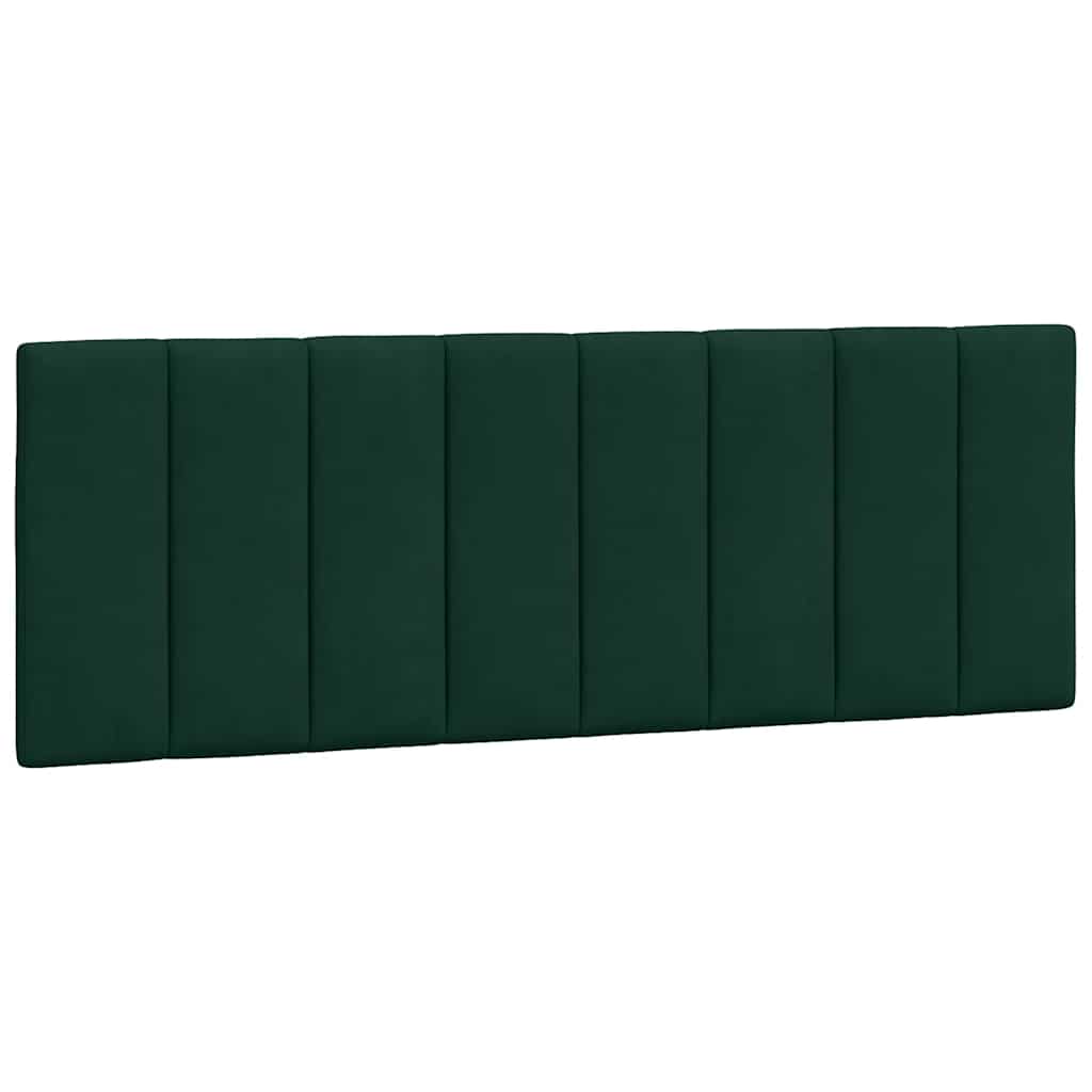 Kopfteil-Kissen "Hanko" Dunkelgrün 140 cm Samt