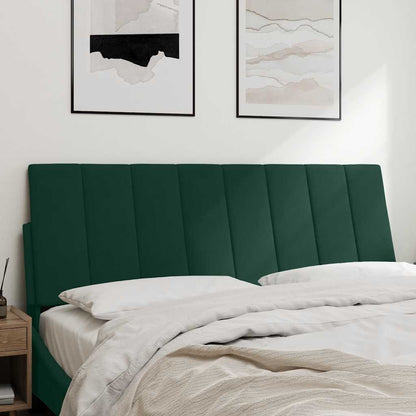 Kopfteil-Kissen "Hanko" Dunkelgrün 140 cm Samt