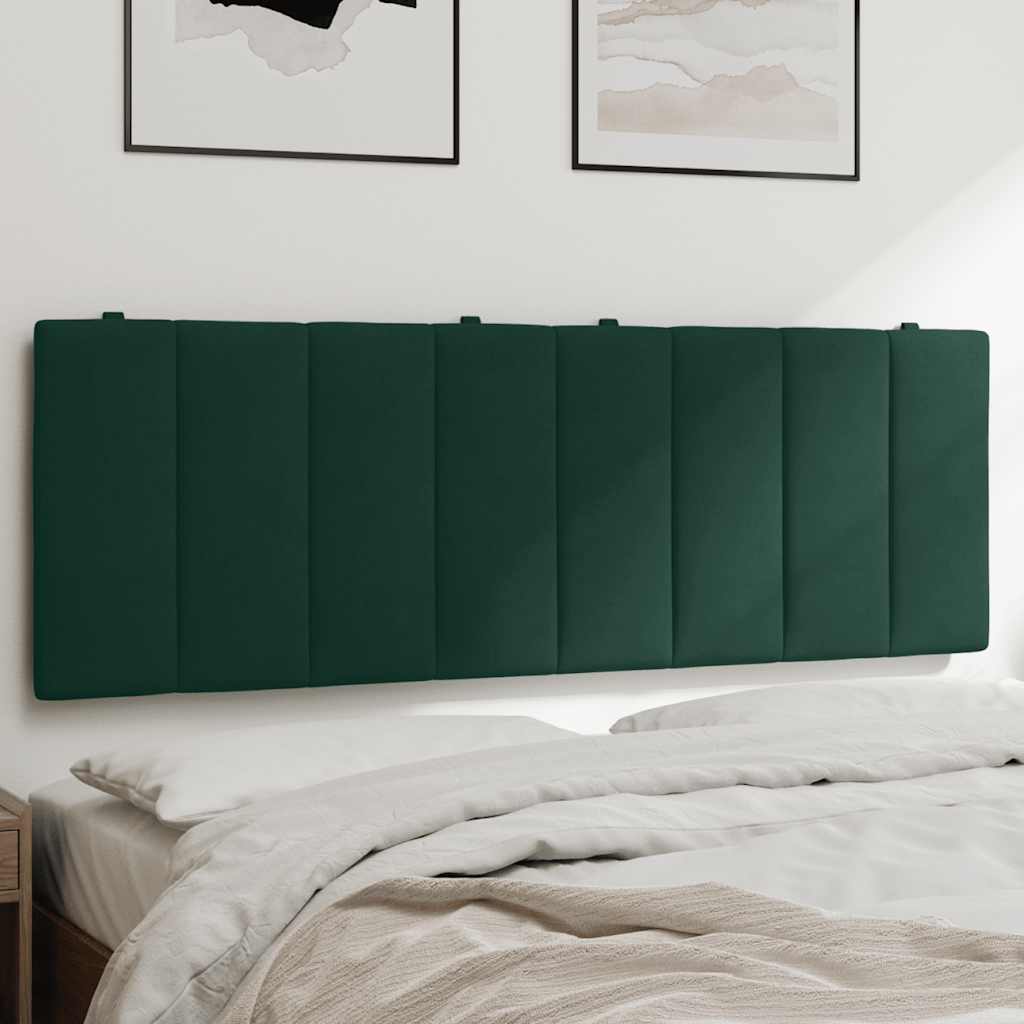 Kopfteil-Kissen "Hanko" Dunkelgrün 140 cm Samt